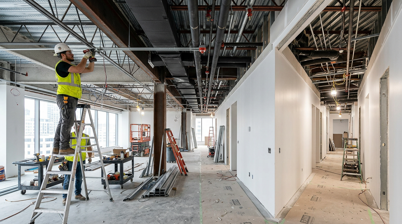 Interior renovation with coordinated finishes